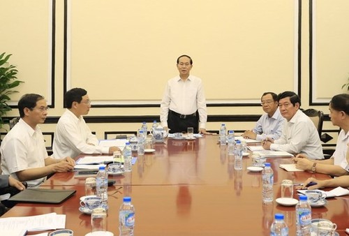 Presidente vietnamita instruye los preparativos del APEC - ảnh 1