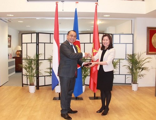 Embajadora vietnamita en Holanda asume presidencia rotativa de Asean en La Haya - ảnh 1
