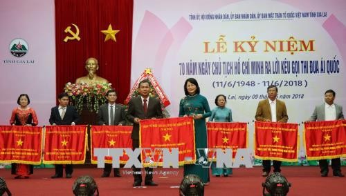 Vicepresidenta vietnamita promueve el movimiento de emulación patriótica - ảnh 1