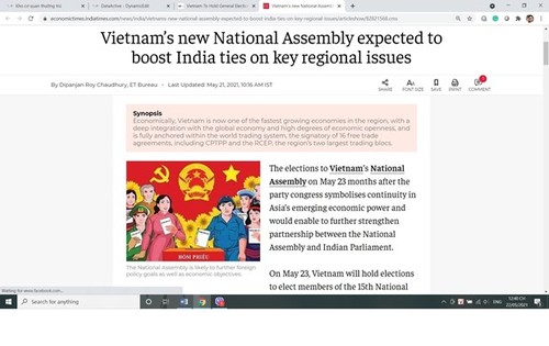 Medios extranjeros aprecian la celebración de las elecciones de Vietnam - ảnh 1