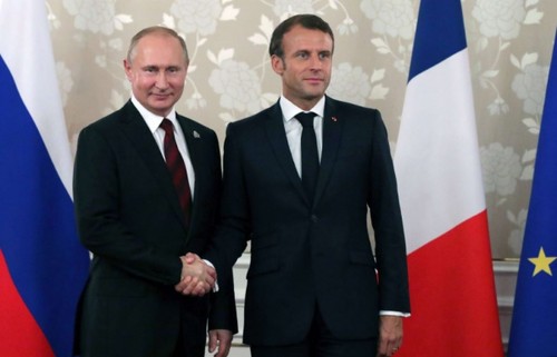 Presidentes de Rusia y Francia acuerdan buscar una solución diplomática para la crisis de Ucrania - ảnh 1