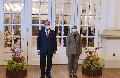 La visita a Singapur del presidente vietnamita logra resultados positivos - ảnh 1