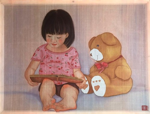 La lectura y los lectores en pinturas sobre seda de Thanh Luu - ảnh 5