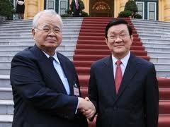 Presiden Vietnam Truong Tan Sang menerima delegasi Jepang dan Sri Lanka. - ảnh 1