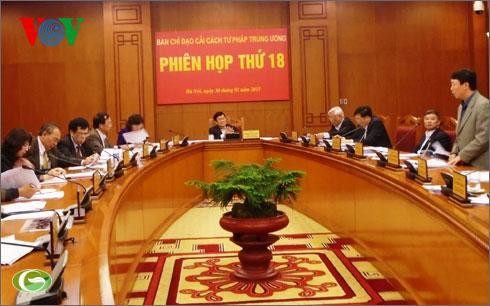 Presiden Truong Tan Sang memimpin sidang  ke-18 Badan Pengarahan Reformasi Hukum Komite Sentral - ảnh 1