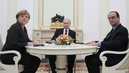 Pertemuan puncak Rusia,Perancis dan Jerman tentang masalah Ukraina. - ảnh 1