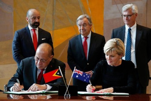 Australia  dan Timor Leste  menandatangani traktat delimitasi garis perbatasan di laut yang bersejarah - ảnh 1