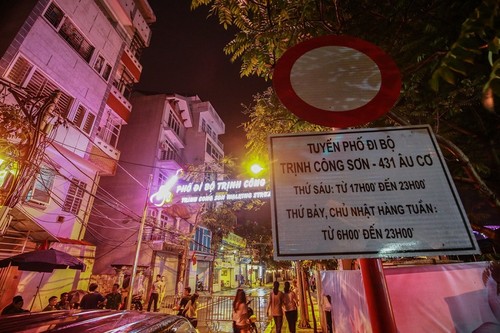 Kota Hanoi  meresmikan jalan untuk para pejalan kaki Trinh  Cong Son - ảnh 1