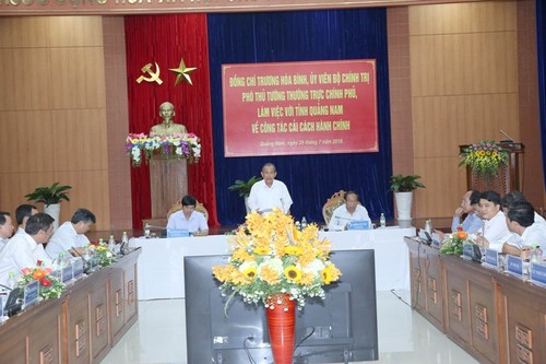 Le vice-Premier ministre Truong Hoa Binh en visite à Quang Nam  - ảnh 1