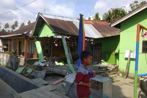 Séisme en Indonésie : au moins cinq personnes disparues après le tsunami - ảnh 1