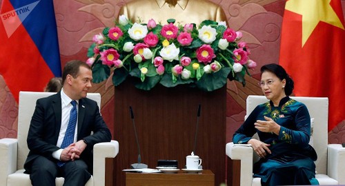 Dmitry Medvedev reçu par Nguyên Phú Trong et Nguyên Thi Kim Ngân - ảnh 2