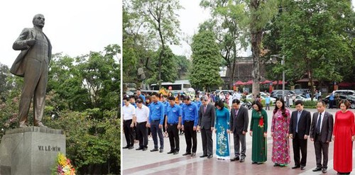 Des dirigeants de Hanoi rendent hommage à Vladimir Ilyich Lenine - ảnh 1