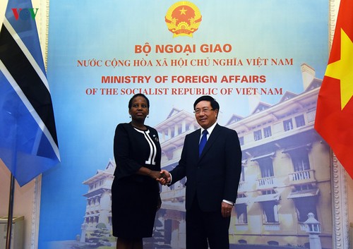 Entretien entre les ministres des Affaires étrangères du Vietnam et du Botswana - ảnh 1
