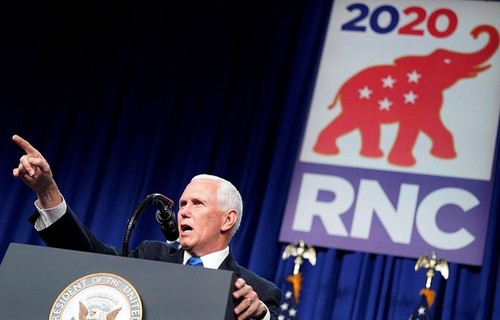 Mike Pence accepte la nomination du Parti républicain pour un second mandat de vice-président des États-Unis  - ảnh 1
