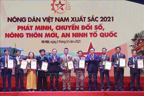 Vuong Dinh Huê honore les meilleurs agriculteurs de 2021 - ảnh 1