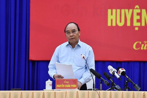 Hô Chi Minh-ville: Nguyên Xuân Phuc à la rencontre de l’électorat des districts de Cu Chi et Hoc Môn - ảnh 1
