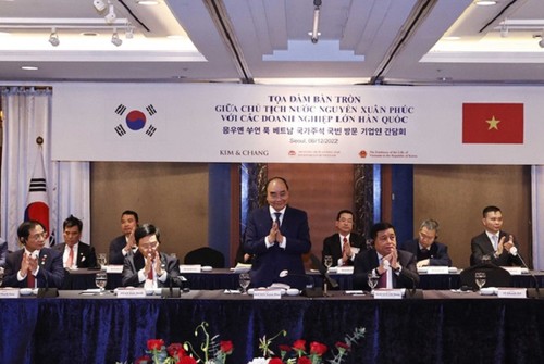 Nguyên Xuân Phuc rencontre des responsables de groupes financiers et bancaires sud-coréens - ảnh 1