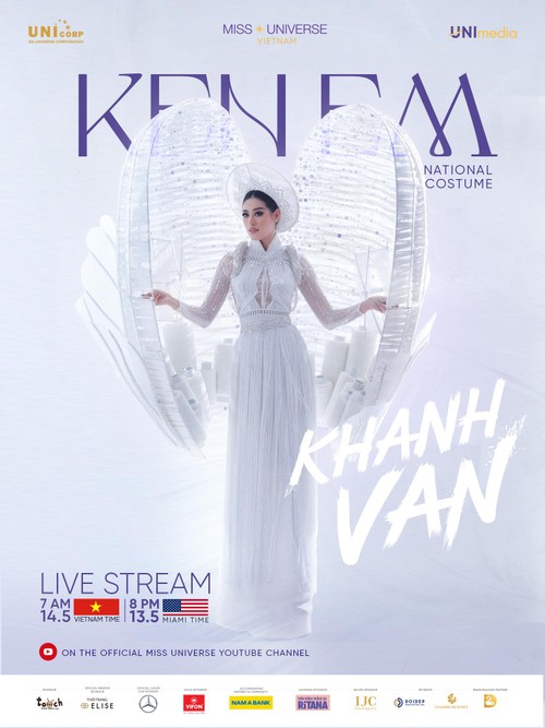 Khánh Vân trình diễn Kén Em, quảng bá ngành dệt may Việt Nam tại Miss Universe - ảnh 1