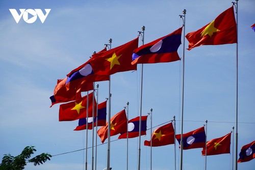 Vientiane rực rỡ cờ hoa trước thềm chuyến thăm Lào của Chủ tịch nước Nguyễn Xuân Phúc - ảnh 8