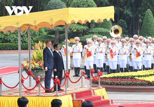 Toàn cảnh Thủ tướng Phạm Minh Chính chủ trì lễ đón chính thức Thủ tướng Australia - ảnh 1