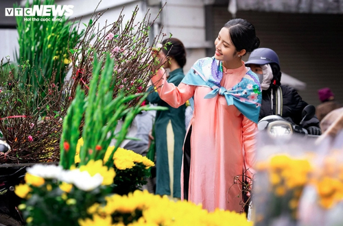 Người Hà Nội tấp nập đi chợ hoa Hàng Lược trước Tết ông Táo - ảnh 9