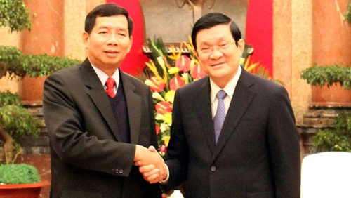 张晋创会见老挝最高人民法院院长坎潘·西提丹帕 - ảnh 1