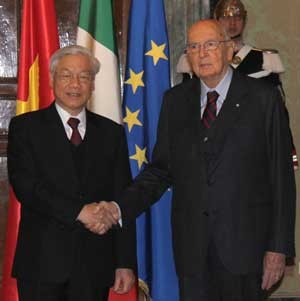 越南与意大利签署建立战略伙伴关系的联合声明 - ảnh 1