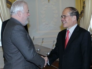 越南国会主席阮生雄会见俄罗斯圣彼得堡市代市长迪温斯基 - ảnh 1