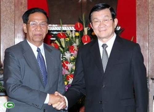 张晋创会见柬埔寨人民党代表团 - ảnh 1