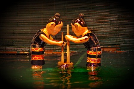 中国留学生镜头中的越南水上木偶 - ảnh 7