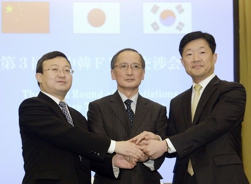 中日韩准备举行自贸协定新一轮谈判 - ảnh 1