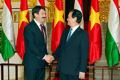 越南政府总理阮晋勇会见匈牙利总统 - ảnh 1