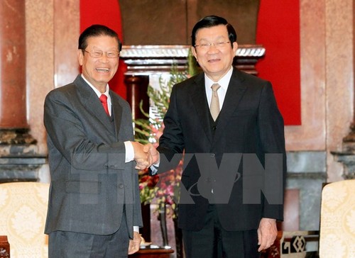 越南国家主席张晋创会见老挝政府副总理宋沙瓦•凌沙瓦 - ảnh 1