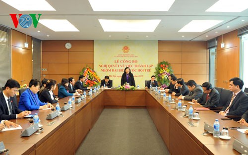 越南国会公布关于成立青年国会代表小组的决议 - ảnh 1