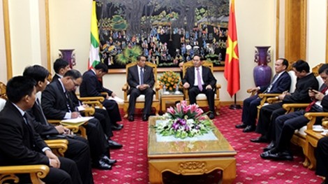 越南公安部部长陈大光会见缅甸内政部代表团 - ảnh 1