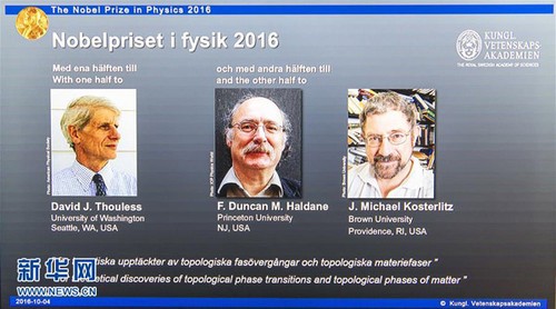 三名英裔美国科学家荣获2016年诺贝尔物理学奖 - ảnh 1