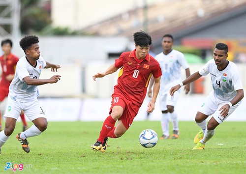 第29届东南亚运动会：越南U22足球队4比0战胜东帝汶 - ảnh 1