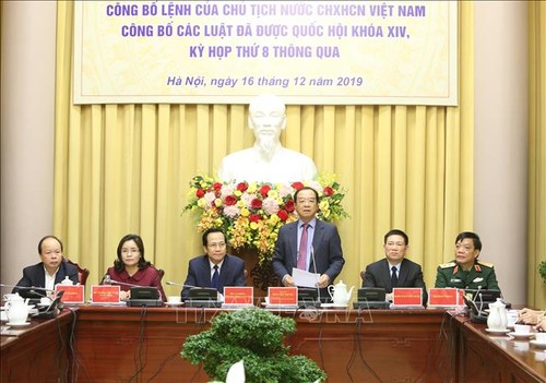 公布越南国会通过的11部法律 - ảnh 1
