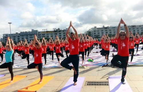 第六次“国际瑜伽日”吸引国内外近3000人参加 - ảnh 1