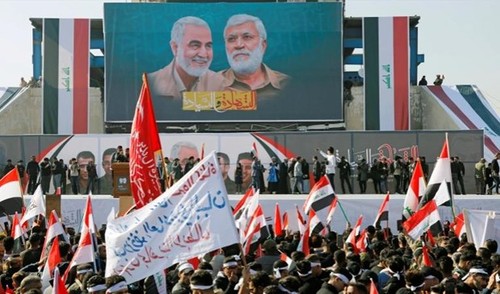 伊朗高级将领遇袭一周年​    伊拉克举行反美游行 - ảnh 1