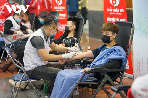 越南各地纷纷举行“红色星期日”无偿献血活动 - ảnh 1