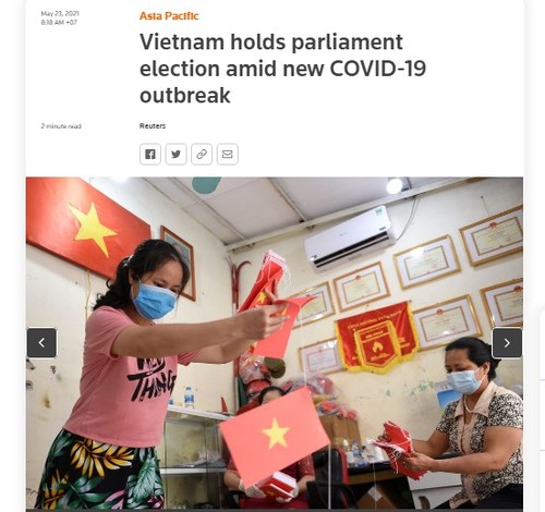 外国媒体纷纷报道越南在疫情复杂难测的背景下成功举行选举 - ảnh 1