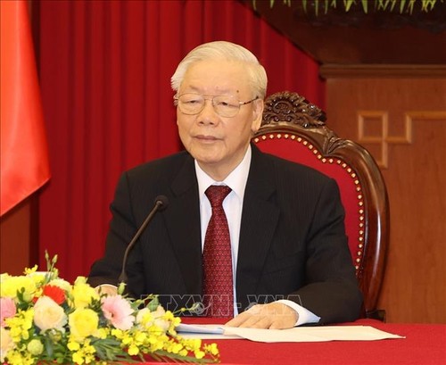 越南党和国家领导人祝贺老挝传统新年和柬埔寨传统新年  - ảnh 1