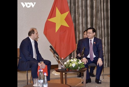 越南国会主席王庭惠会见匈牙利企业领导人 - ảnh 1