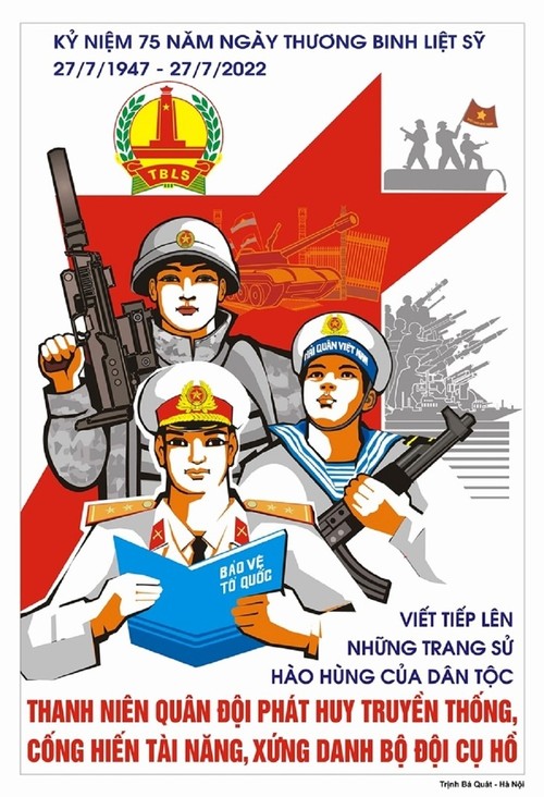 越南荣军烈士节75周年宣传画 - ảnh 11