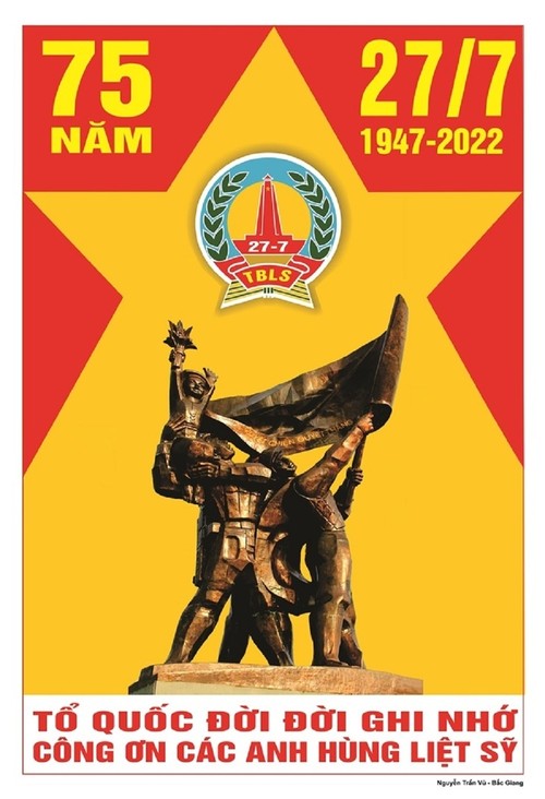 越南荣军烈士节75周年宣传画 - ảnh 12