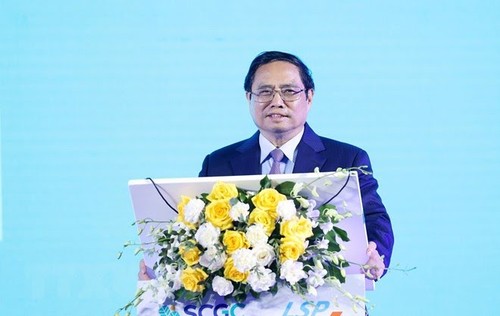 越南政府总理范明政出席南部石油化工综合区部分项目落成典礼 - ảnh 1