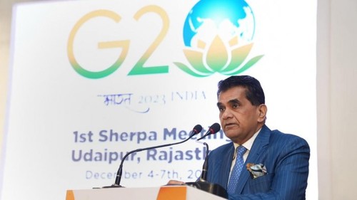 ​印度首次以 G20 主席国身份主办Sherpa会议 - ảnh 1