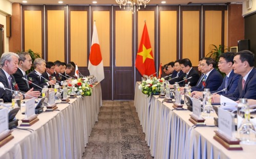  越南政府总理范明政会见日本经济团体代表团 - ảnh 1