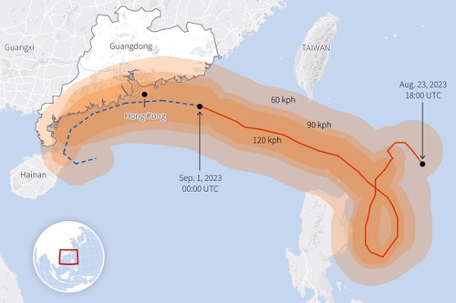 超强台风“苏拉”（SAOLA）登陆中国广东省 - ảnh 1